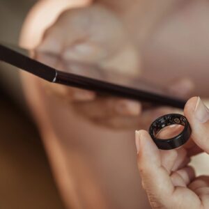 men's matte black ring minimal modern jewelry
