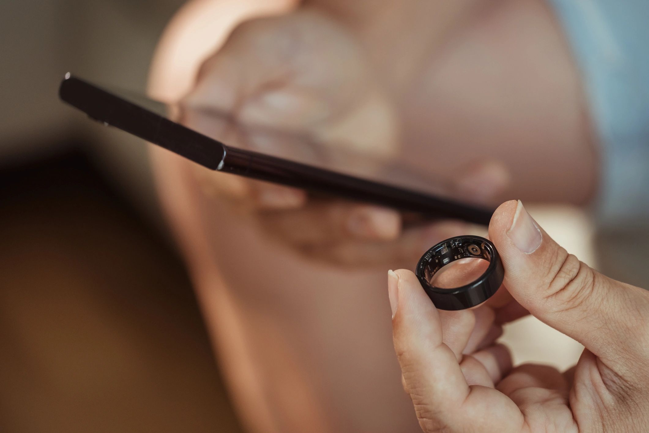 men's matte black ring minimal modern jewelry